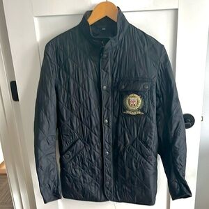 Barbour Saddlemoor Polo Club Quilt Navy Jacket Quilted Coat Small